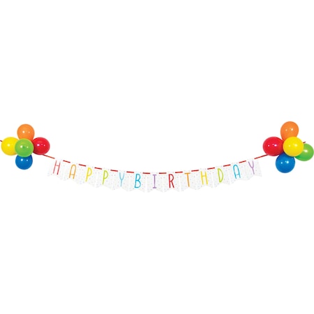 Creative Converting Balloon Bash Banner, 102"x6", 12PK 357588